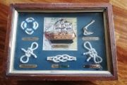 Vintage Heritage Framed Mayflower Ship Model
