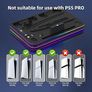 PS5 Slim Stand and Cooling Station with RGB LED Controller Charging Station for Playstation 5, PS5 Controller Charger for Dual Sense & Edge Controller, PS5 / PS5 Slim Accessories Cooling Black Image 4