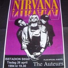 NIRVANA Concert Poster Stockholm 1994 A3 Size Reproduction.