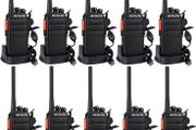 Walkie Talkie PMR446 License Free, Professional Two Way Radio 16 Channels VOX Scan Monitor, 2 Way Radio with USB Charger Base and Earpieces for Commercial, School (FREE POSTAGE)