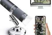 4K WiFi Microscope for iPhone/Android PC, 50 to 1000X USB Digital Microscope Wireless Super HD Endoscope Camera Compatible with All Cellphones iPad Android Tablet Windows Mac Chrome Linux (FREE POSTAGE)