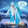 SEASONAL SALE  Inflatable Costume Adult shark costume- Funny Dress Party Costume for Adult Halloween blue Image 6