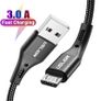 USLION Micro USB Fast Charging QC 3.0-2.0 2A (3M) & Data Sync Nylon Braided Cable (Brand New/Warranty) Image 6