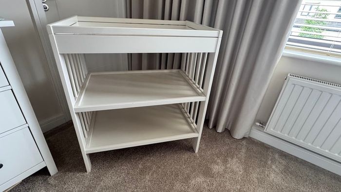 IKEA GULLIVER Changing table, changing unit, baby station in white - kids, toddlers, newborn with new mat cover