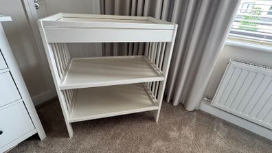 IKEA GULLIVER Changing table, changing unit, baby station in white - kids, toddlers, newborn with new mat cover