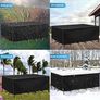 Garden Furniture Covers Waterproof, 420D Oxford Fabric 200x200x90cm Rectangular Garden Table Covers Patio Table Cover Waterproof Anti-UV Rattan Furniture Covers for Furniture Sets Image 5
