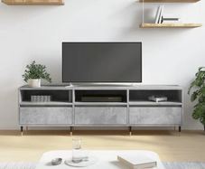 TV Cabinet Concrete Grey 150x30x44.5 cm Engineered Wood