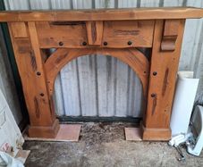 Fireplace surround.