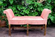 Antique walnut window seat