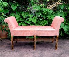 Antique walnut window seat