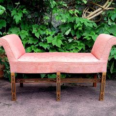 Antique walnut window seat