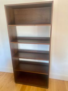Contemporary dark wood bookcase