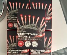 Red Battery operated lights x 5