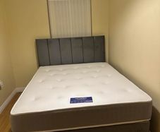 New Plush grey double bed with mattress