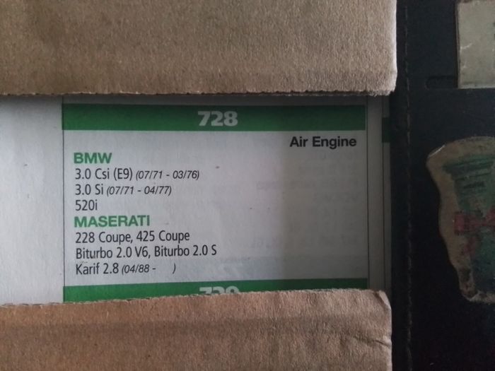 BMW 3.0csi Air Filter.