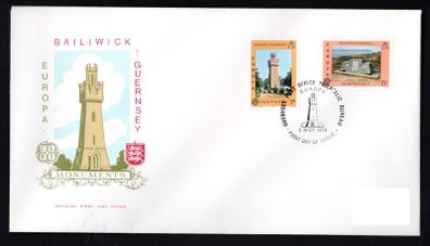 1979 Guernsey Europa Monuments Commemorative Stamps Addressed First Day Cover (FDC)