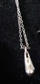 Silver pendant tear drop hallmarked 925