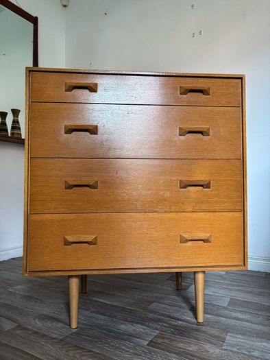 Vintage Retro Mid Century Stag Chest of Drawers