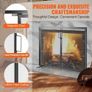 Fireplace Screen 1 Panel with Door, Sturdy Iron Mesh Fireplace Screen, 990(L) x780(H)MM Spark Guard Cover, Simple Installation, Free Standing Fire Fence Grate for Living Room Home Decor Modern Image 5