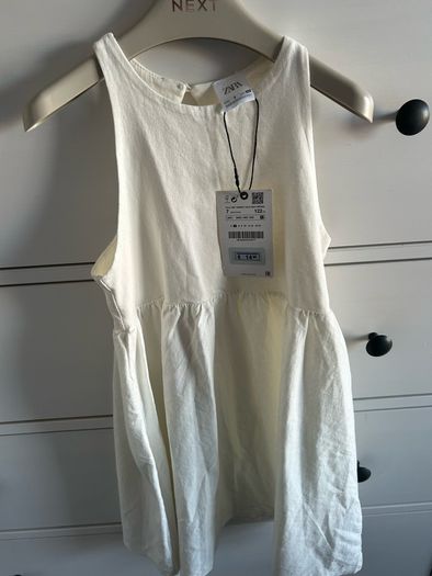 7y Zara cream dress BNWT