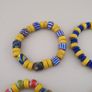 Vintage Lot of 4 Mix Yellow African & Trade Glass Beads Bracelet Image 4