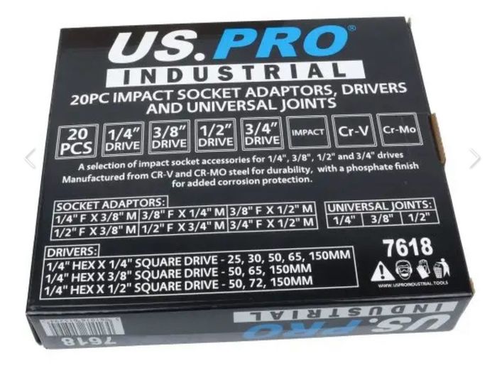 Brand New 20Pc Impact Socket Adapter Set