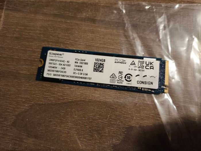 1tb Nvme Ssd Kingston M.2 2280 TLC Pcie 4.0 X4 4700/3800mb/s 640TBW