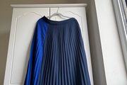 Next Pleated Midi Skirt Blue