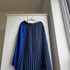 Next Pleated Midi Skirt Blue