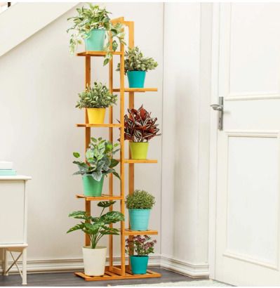 BRAND NEW 7 Layers Bamboo Flower Stand Pots Tray Plant Shelves