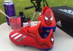 One of a kind Spider-Man football Boots 3.5uk