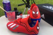 One of a kind Spider-Man football Boots 3.5uk