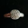 Vintage Genuine Fossil Sterling Silver 925 hallmarked Pave Round Ring size P - 3,3g Image 7