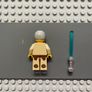 lego Star Wars sw0023 Obi-Wan Kenobi minifigure- Old, Yellow Head, Light Gray Hair Image 2