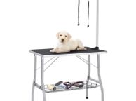 main image for ad Adjustable Dog Grooming Table with 2 Loops and Basket
