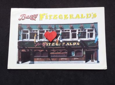 Ireland : Promotional Advertising Card , For Barry Fitzgerald's Pub , Marlborough Street , Dublin 1