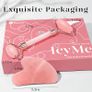 Gua Sha & Jade Roller,Guasha Tool face, Self Care Gift for Women and Men, Massager for Face, Eyes, Neck Care, Skin Care Gifts - Rose Quartz Image 7