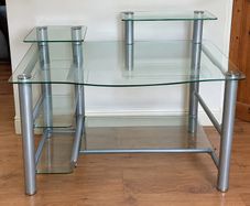 FREE Large Glass Computer Desk Workstation Kells area