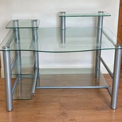 FREE Large Glass Computer Desk Workstation Kells area