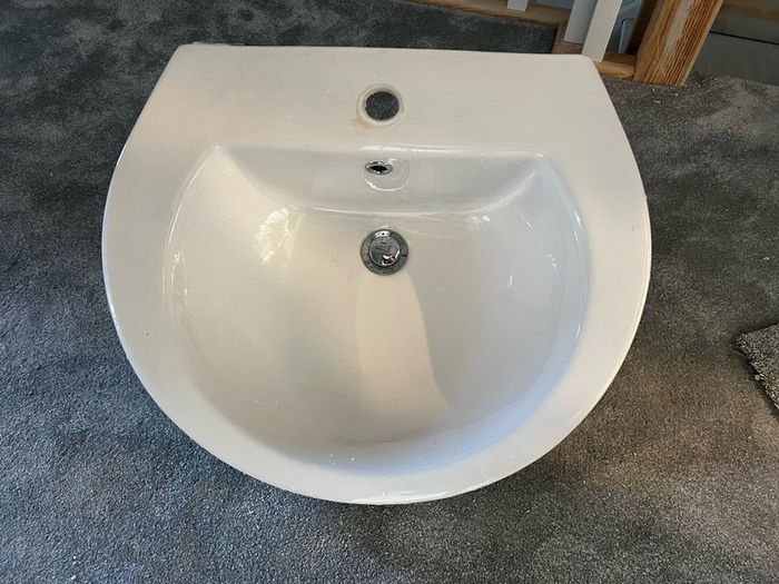 bathroom sink and pedestal