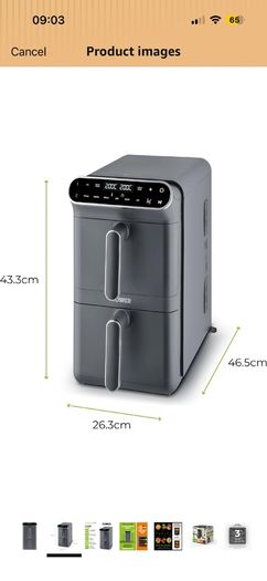 Brand new Tower Vortx XL Dual Stack Air Fryer 11L