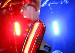 Rechargeable Water Resistant Night Riding 6 Modes Warning Light