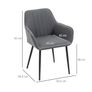 Mid-Century Dining Chairs, Dark Grey Image 3