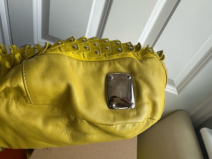 Jimmy Choo studded suede and leather hobo