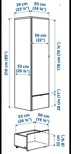 Single ikea wardrobe