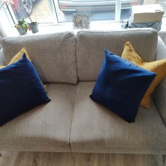 Two-seater Grey Fabric Sofa