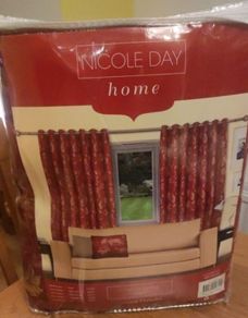 Beautiful Nicole Day curtains 66 x 90.Never been used. Still in original packaging.