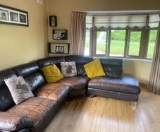 Brown leather corner Suite