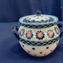 Polish pottery lidded sugar bowl Image 2