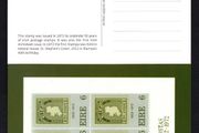 2012 Ireland Stampa Exhibition Card Showing Ireland's first stamp miniature sheet being 1972 50th Anniversary of first Irish postage stamp